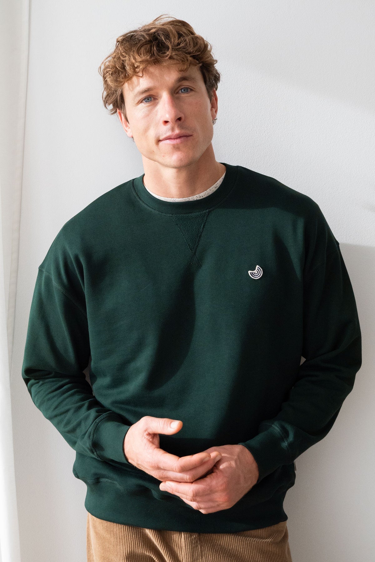 TWOTHIRDS Herren vegan Sweatshirt Hagenmiddle Dunkelgr&Atilde;&frac14;n