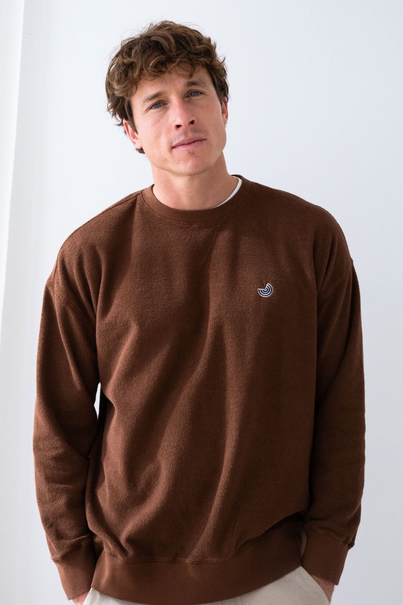 TWOTHIRDS Herren vegan Sweatshirt Kilda Tiramisu Braun
