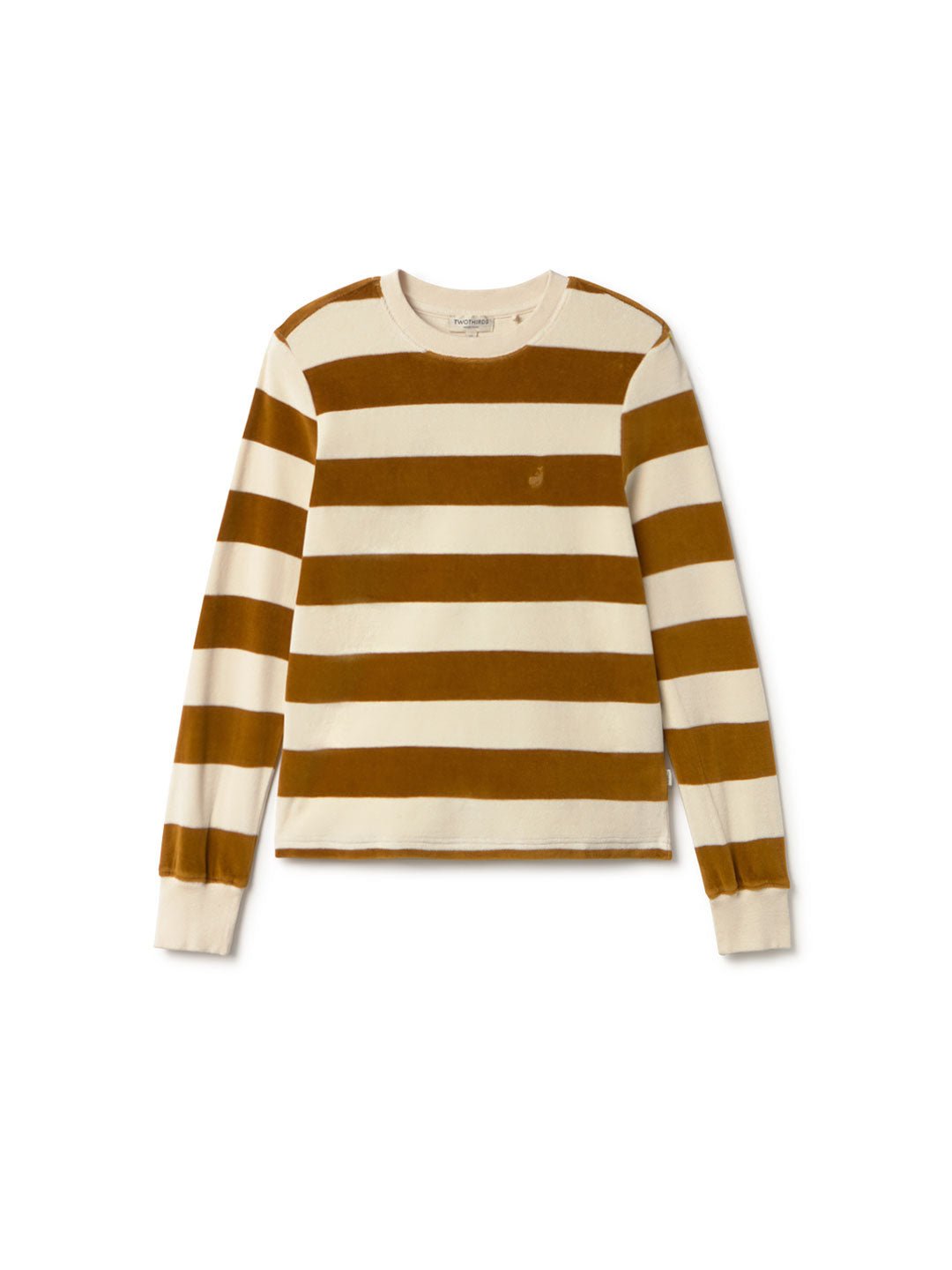TWOTHIRDS womens vegan Sweatshirt Hawi Gold Brown Stripes