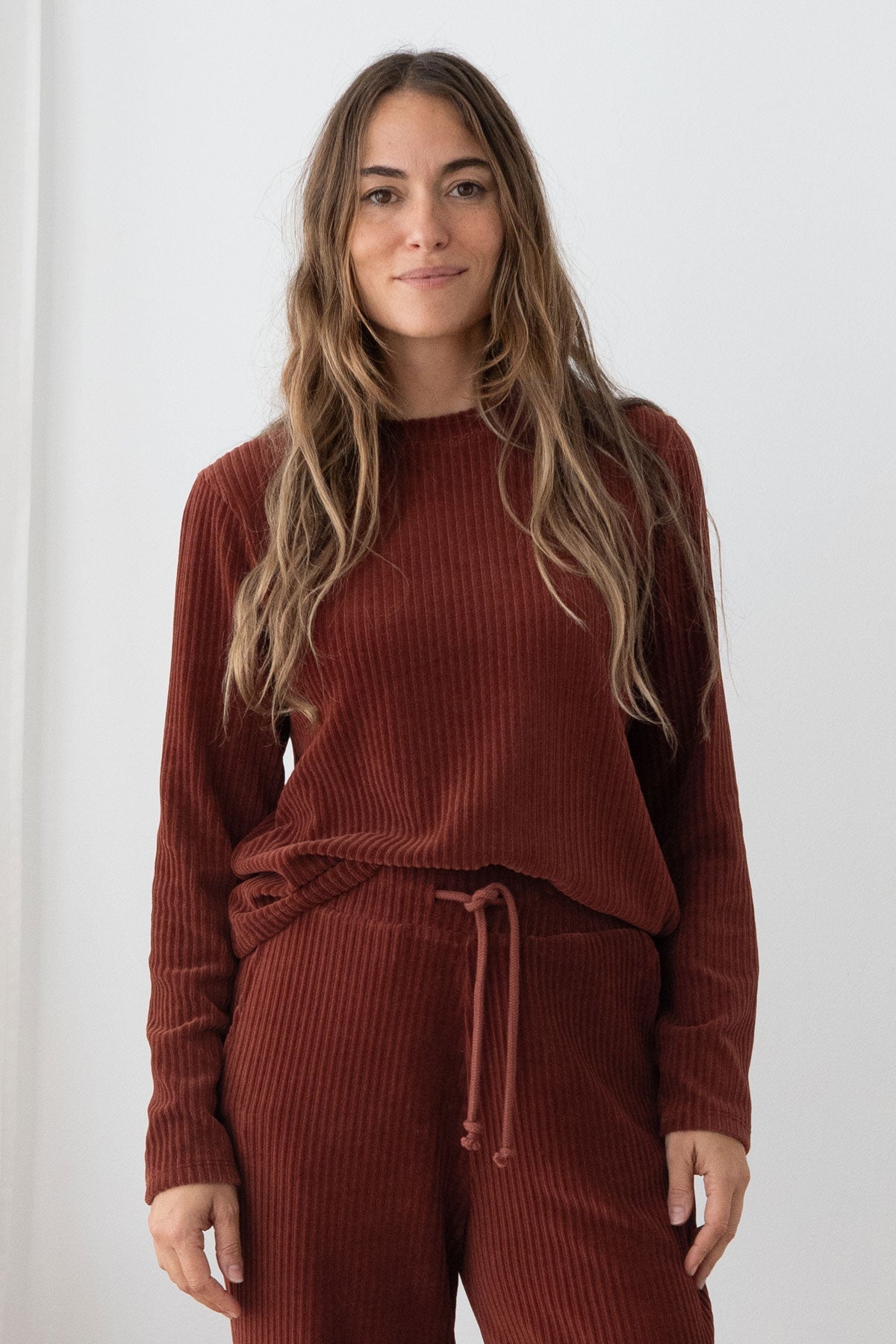 TWOTHIRDS Damen vegan Top Eparses Weinrot