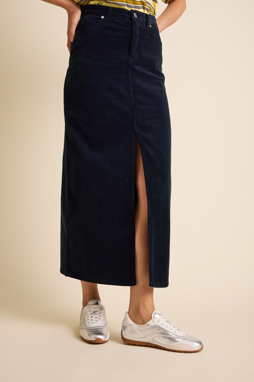 Côtelé womens vegan Skirt Frida Navy