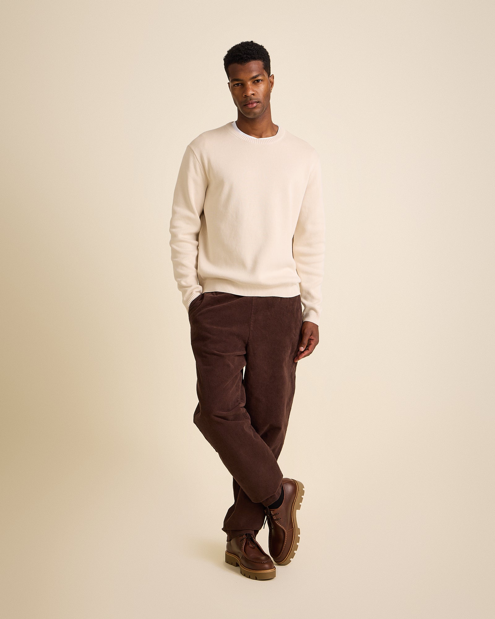 Côtelé men vegan Pants Lazy Chocolate Brown