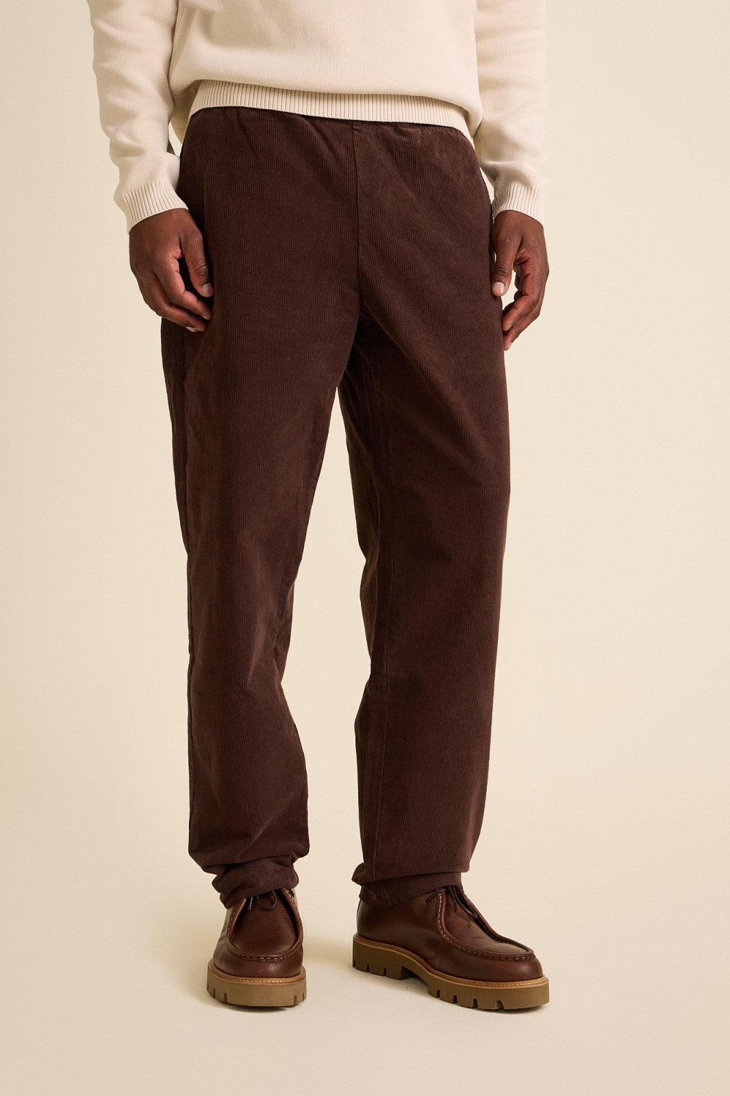 Côtelé men vegan Pants Lazy Chocolate Brown