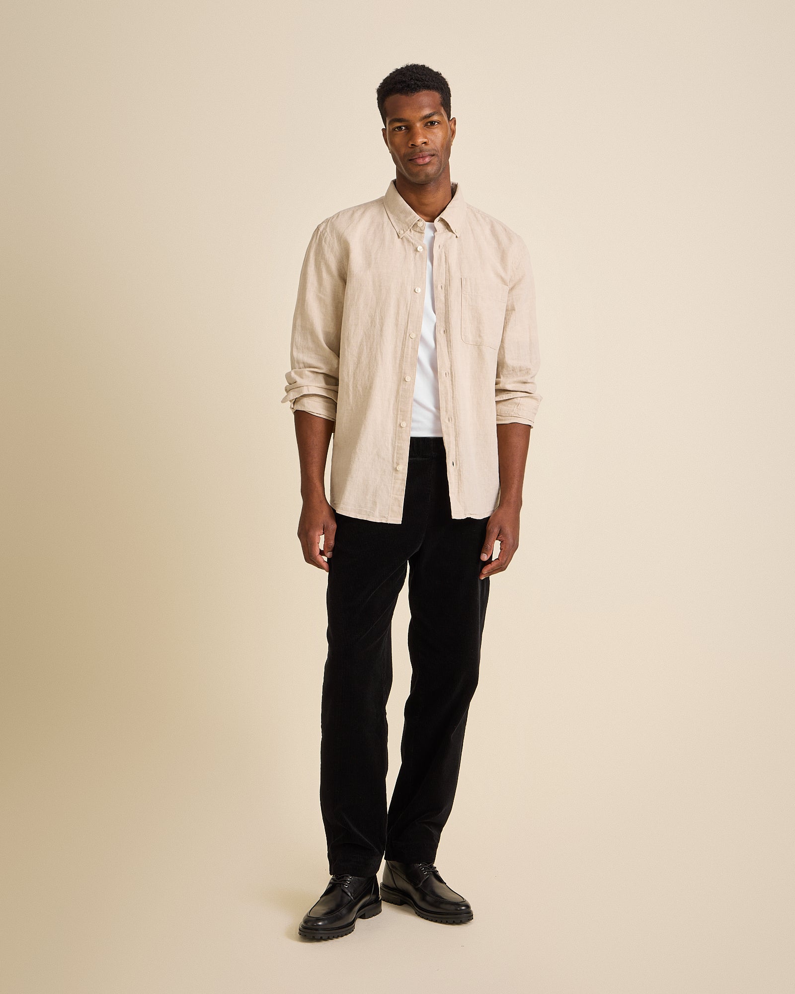 Côtelé men vegan Pants Lazy Black