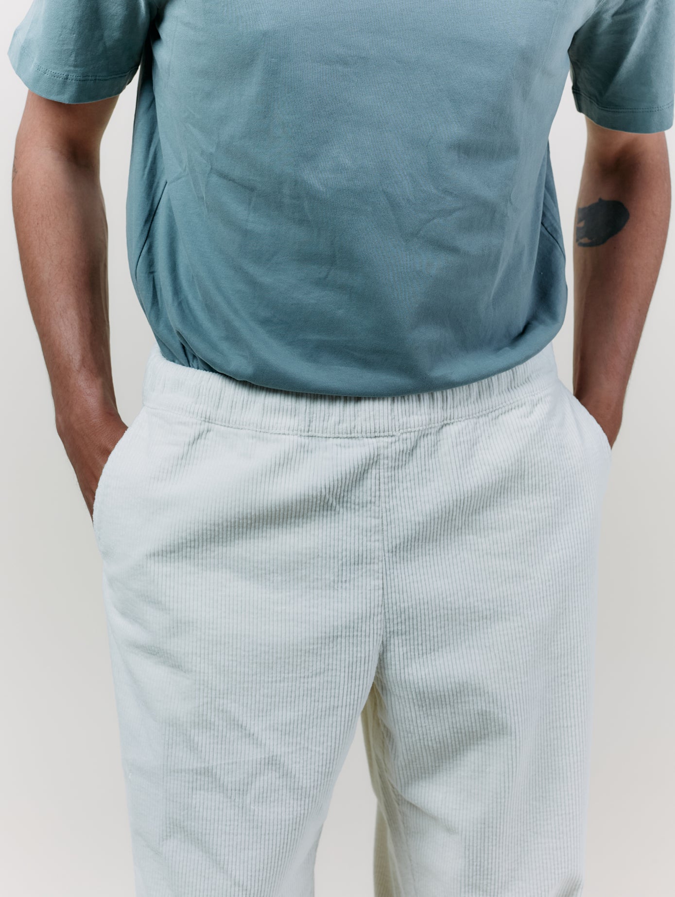 Côtelé men vegan Pants Lazy Ecru