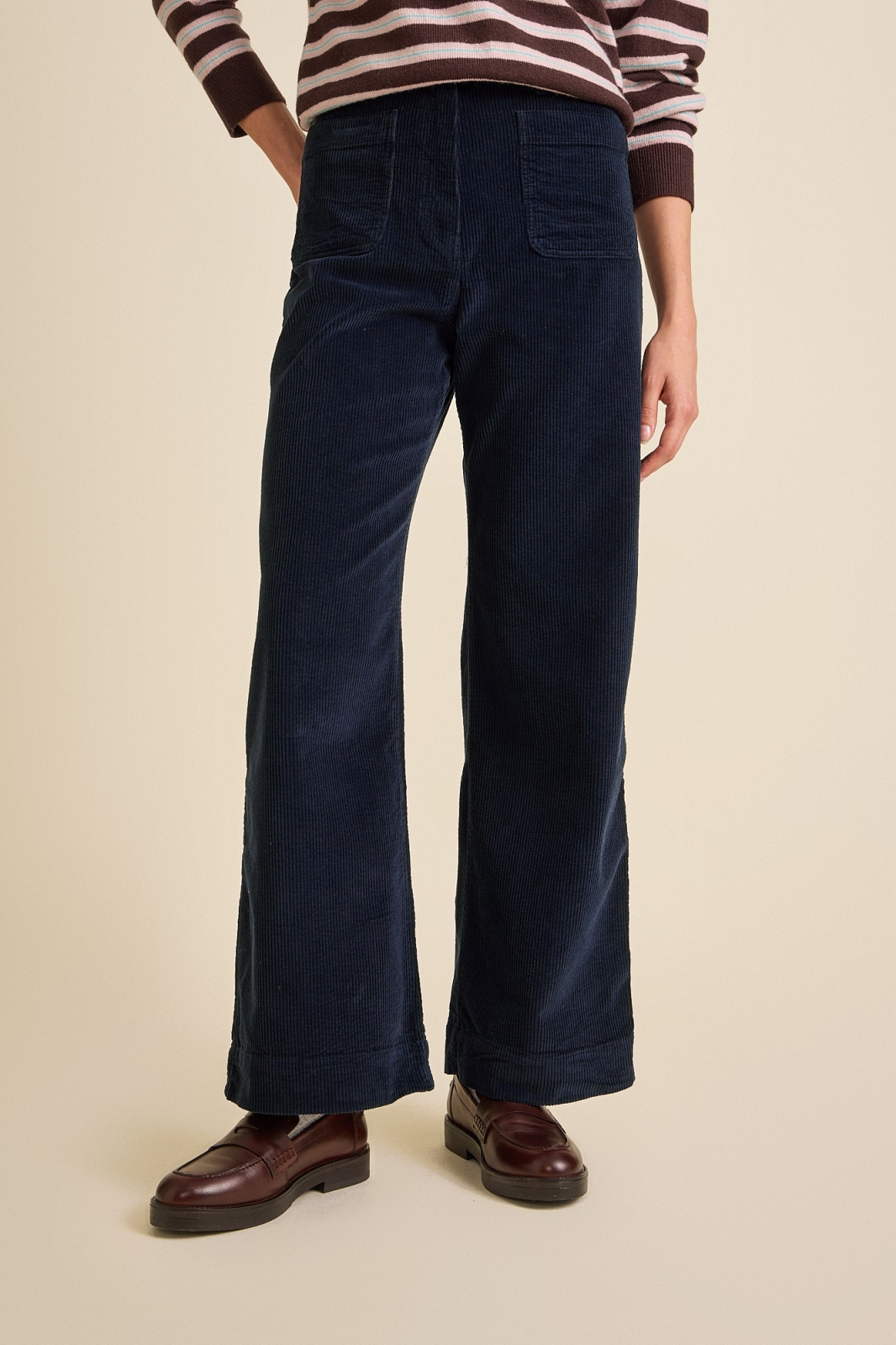 Côtelé womens vegan Pants Jane Navy