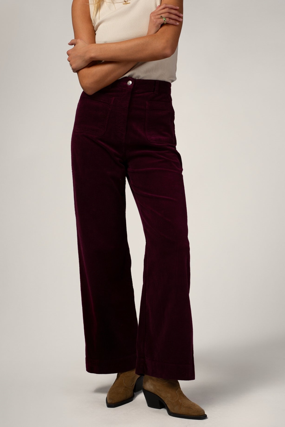 C&Atilde;&acute;tel&Atilde;&copy; Damen vegan Hose Jane Plum Lila