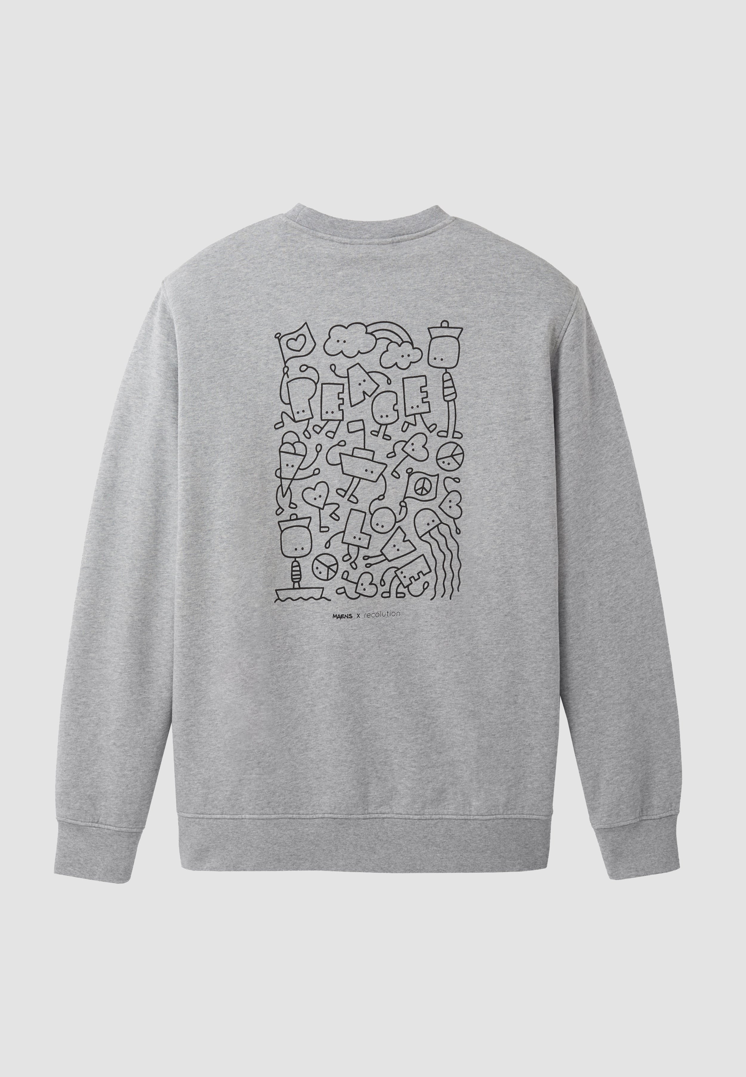 Recolution womens vegan Sweatshirt Tamarillo Maens Grey Heather