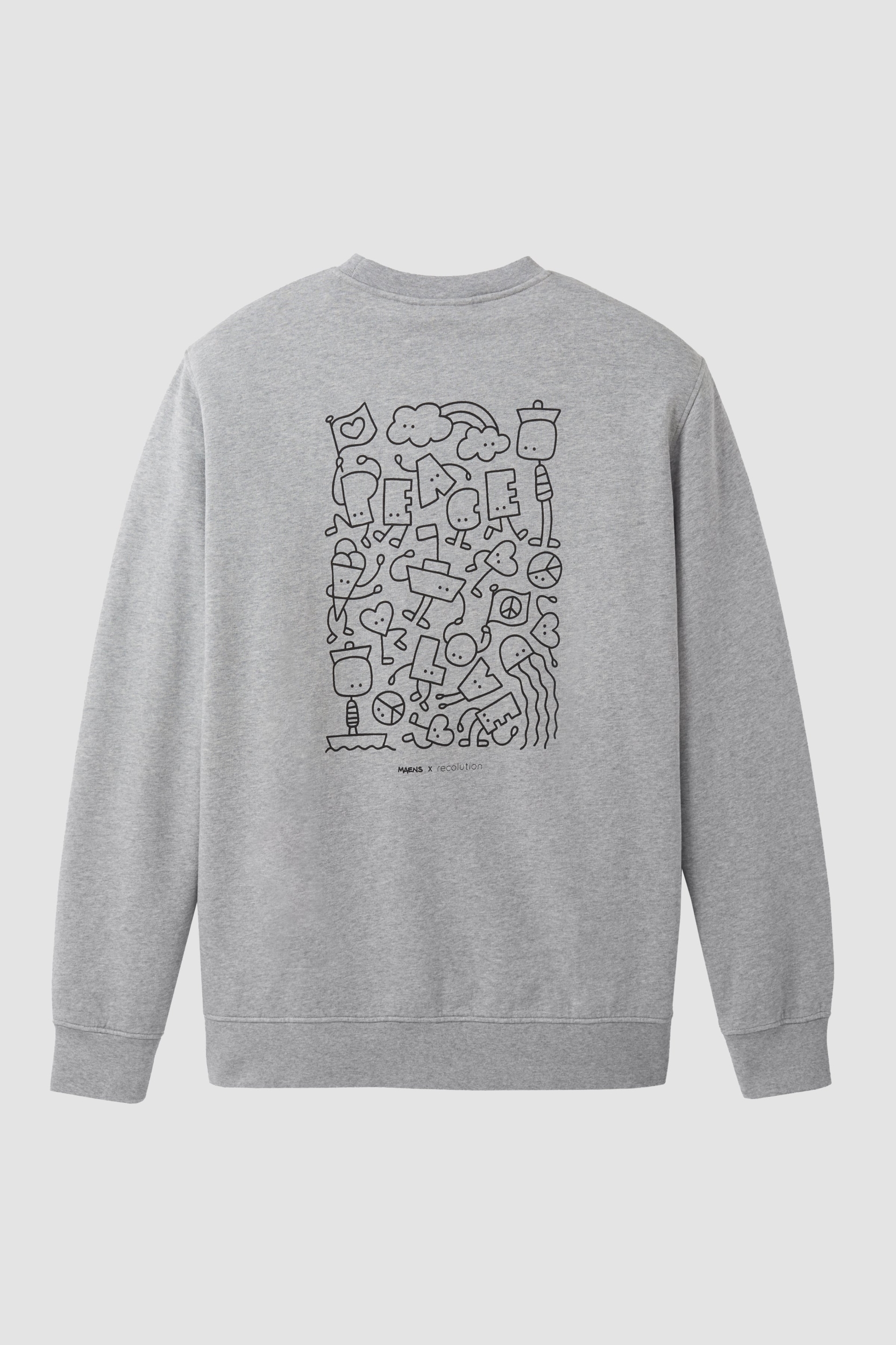 Recolution womens vegan Sweatshirt Tamarillo Maens Grey Heather