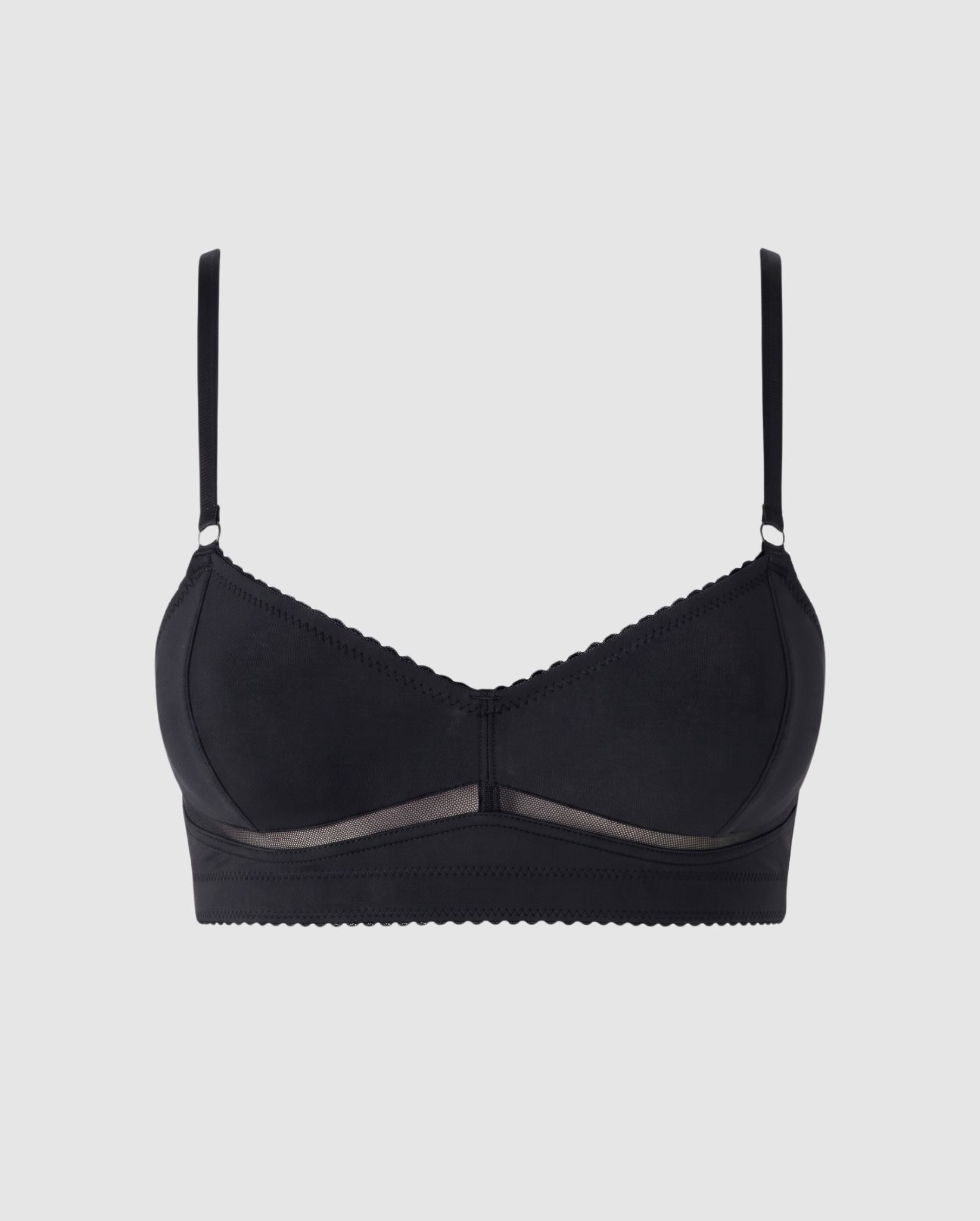Understatement womens vegan Balconette Plus Opaque Mesh Black