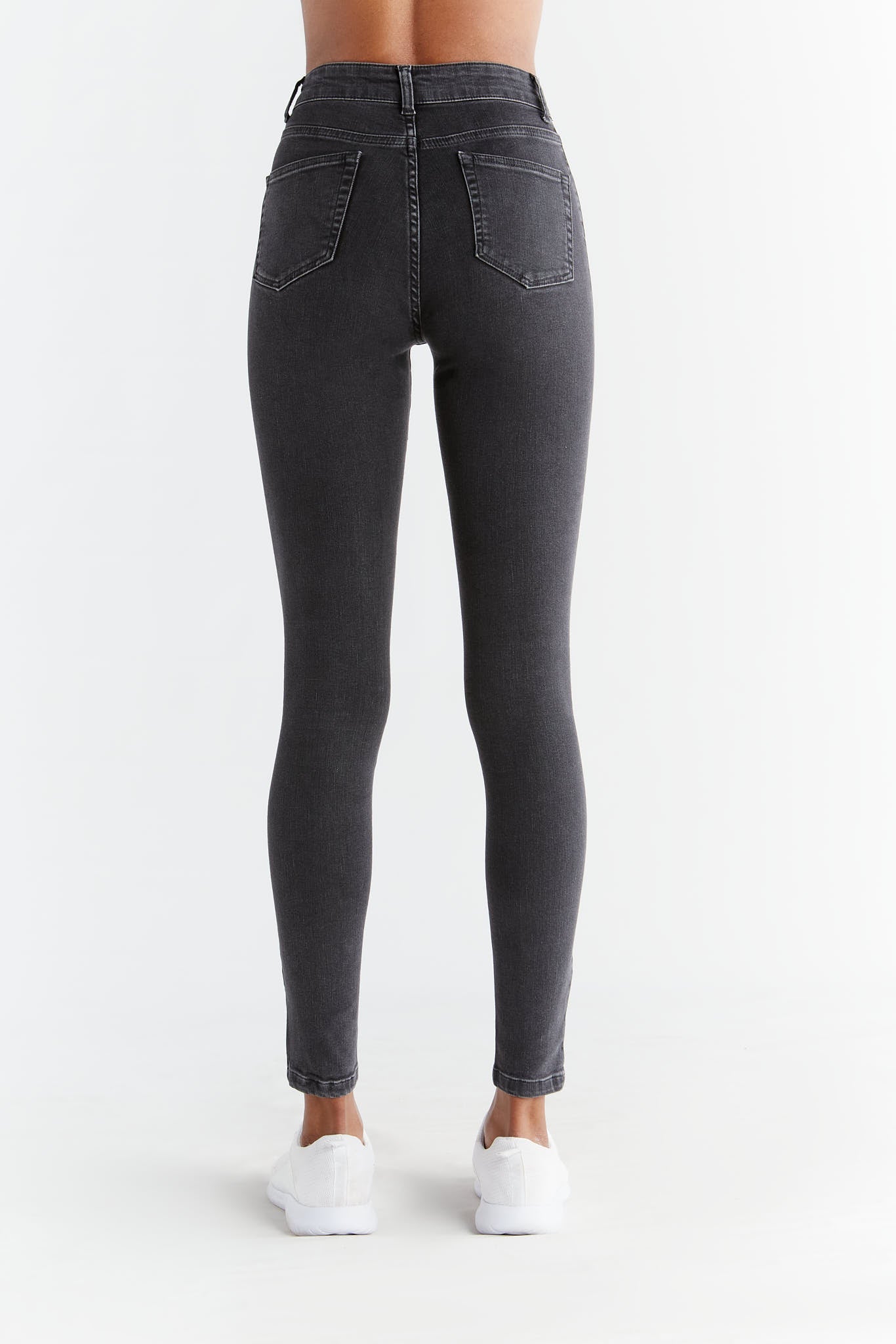 Evermind womens vegan Jeans Stretch Skinny Fit Carbon Gray