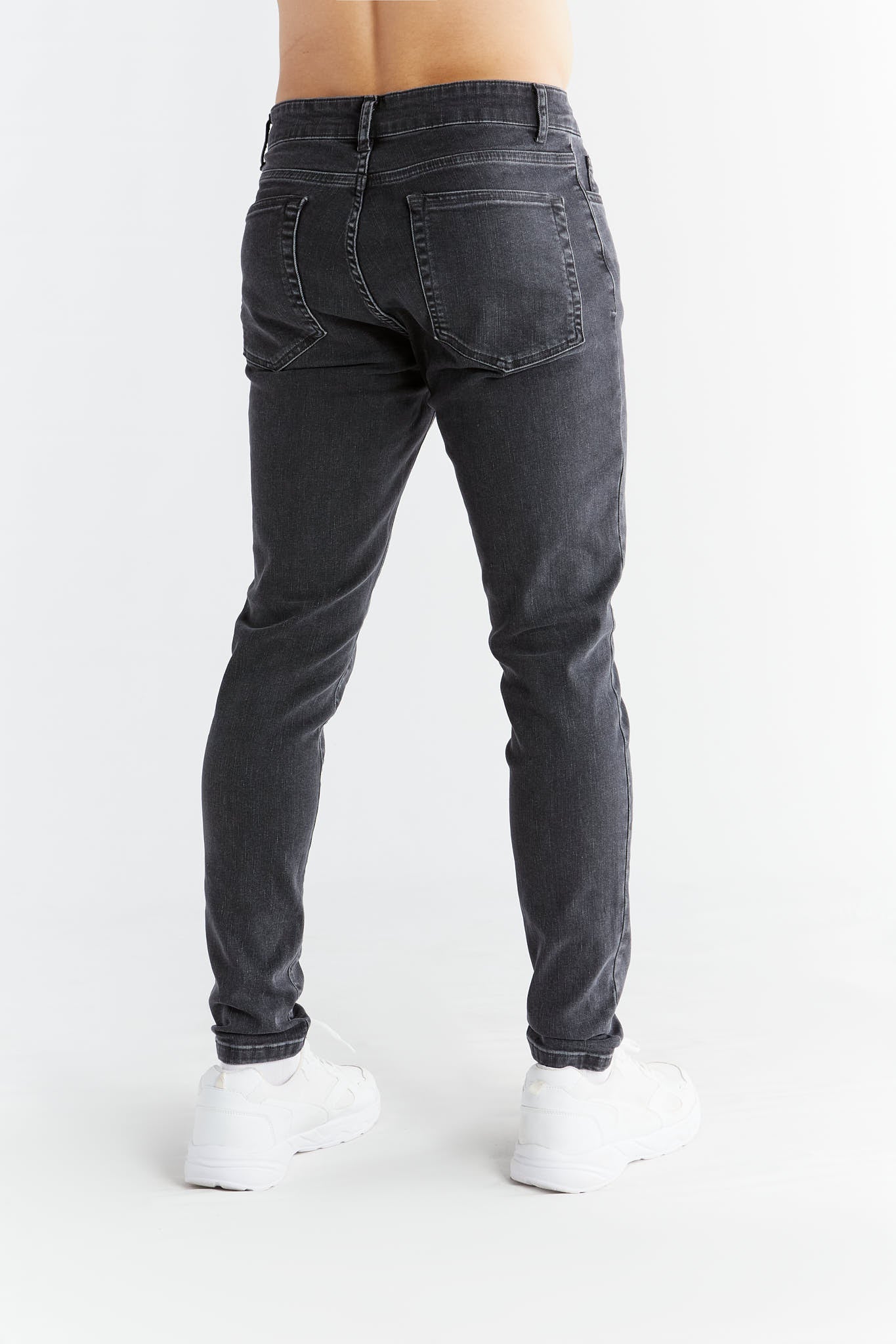Evermind men vegan Jeans Stretch Skinny Fit Carbon Gray