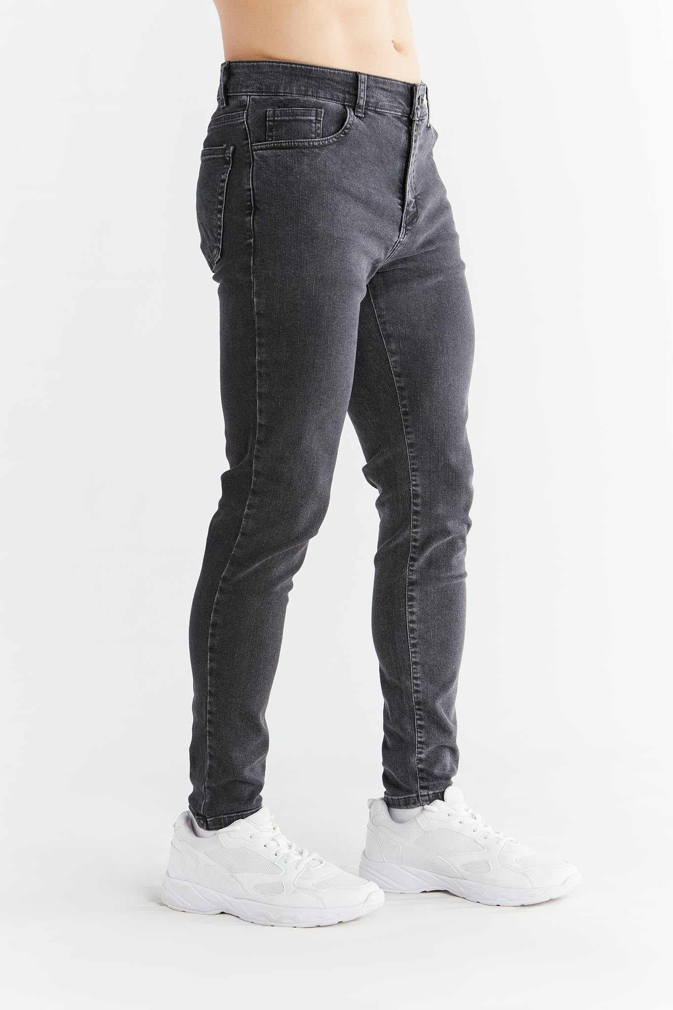 Evermind men vegan Jeans Stretch Skinny Fit Ash Gray