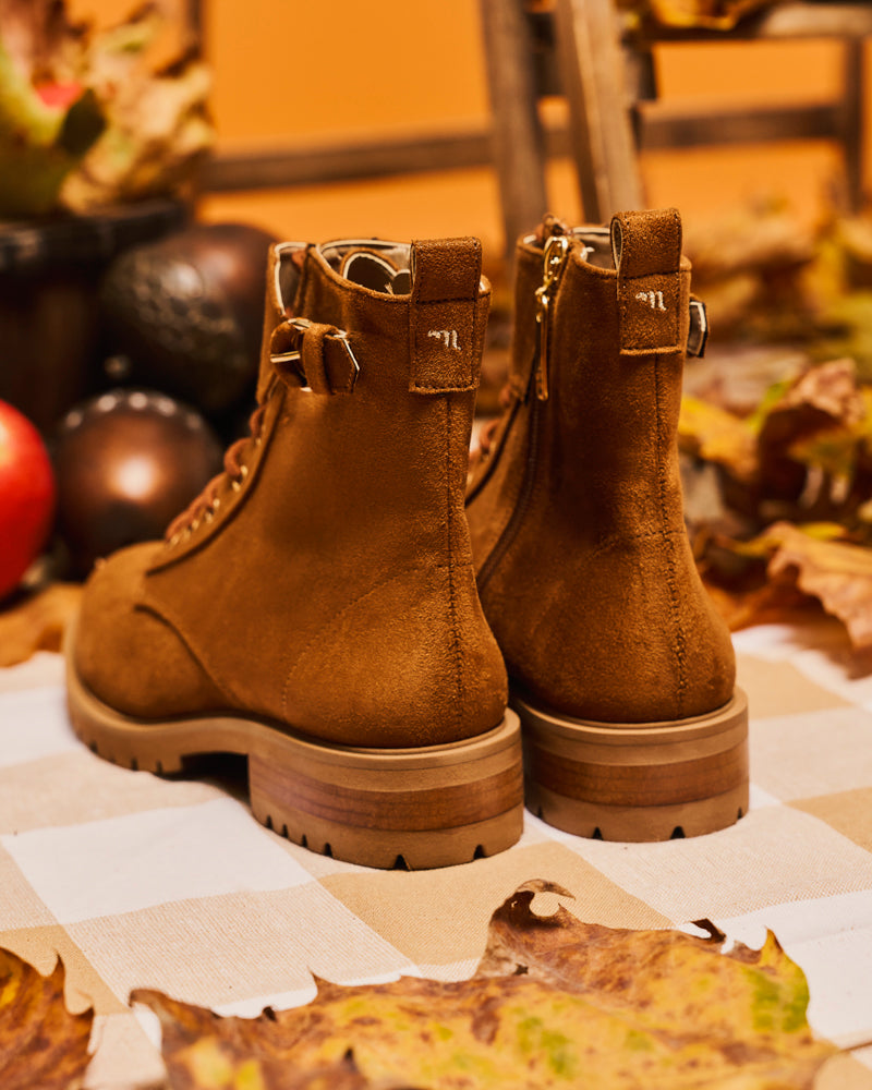 Minuit Sur Terre womens vegan Boots Jupiter Hazelnut Brown