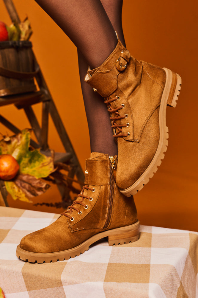 Minuit Sur Terre womens vegan Boots Jupiter Hazelnut Brown
