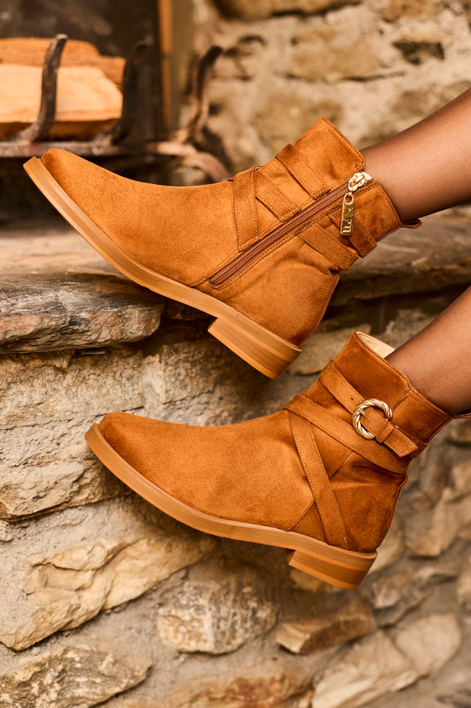 Minuit Sur Terre womens vegan Boots Marmotte Camel Brown