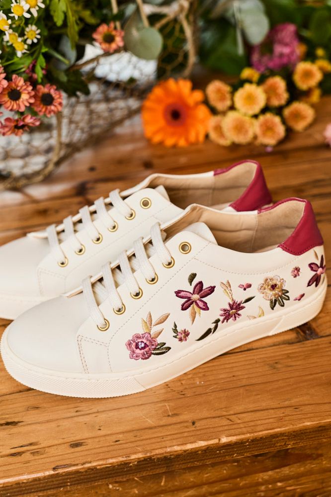 Minuit Sur Terre Damen vegan Sneaker Virevolte Florale Mehrfarbig