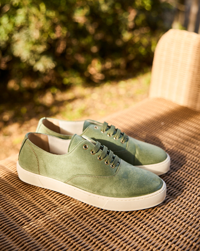 Minuit Sur Terre womens vegan Sneakers Cuore Sage Green