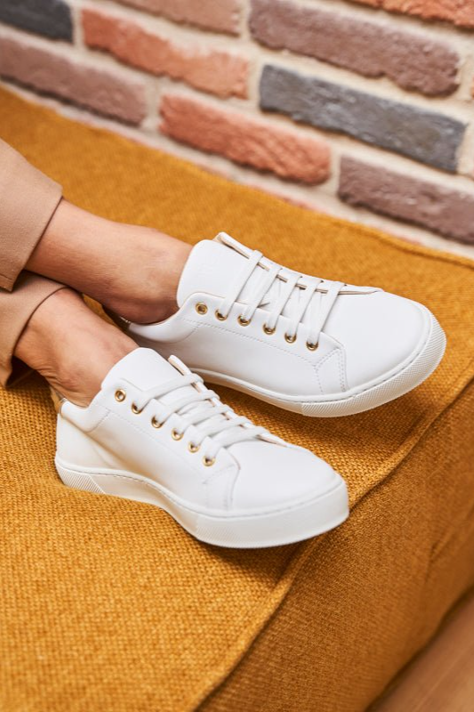 Minuit Sur Terre Damen vegan Sneaker Virevolte Wei&Atilde;Ÿ