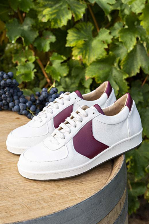 Minuit Sur Terre men vegan Sneakers Cepage Merlot White/Burgundy