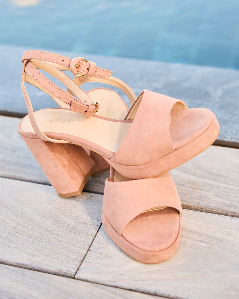 Minuit Sur Terre womens vegan Sandals Narcisse Rose Beige
