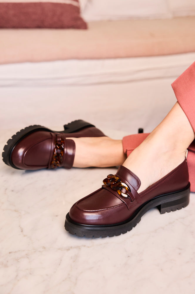 Minuit Sur Terre womens vegan Loafers Sherlock Chocolate Brown