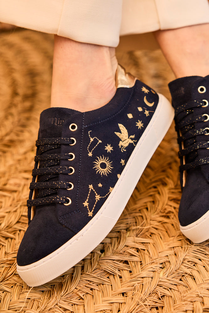 Minuit Sur Terre Damen vegan Sneaker Virevolte Astro Mitternachtsblau