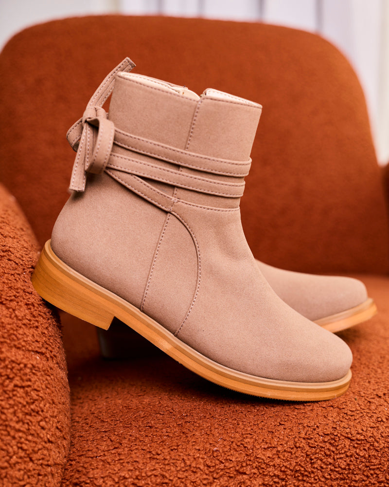 Minuit Sur Terre womens vegan Boots Simone Mocha