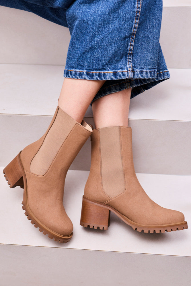Minuit Sur Terre womens vegan Boots Eugenie Mocha