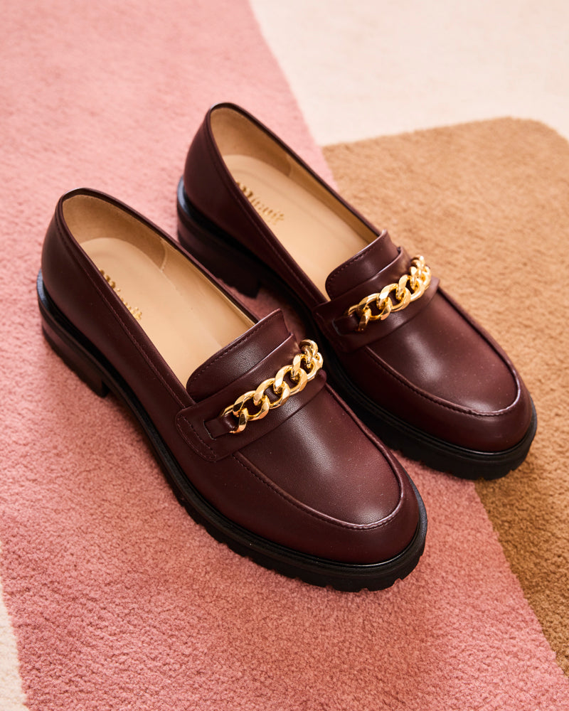 Minuit Sur Terre womens vegan Loafers Essence Chocolate