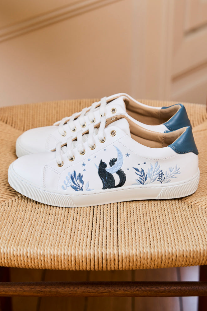 Minuit Sur Terre Damen vegan Sneaker Virevolte Chastro Wei&Atilde;Ÿ