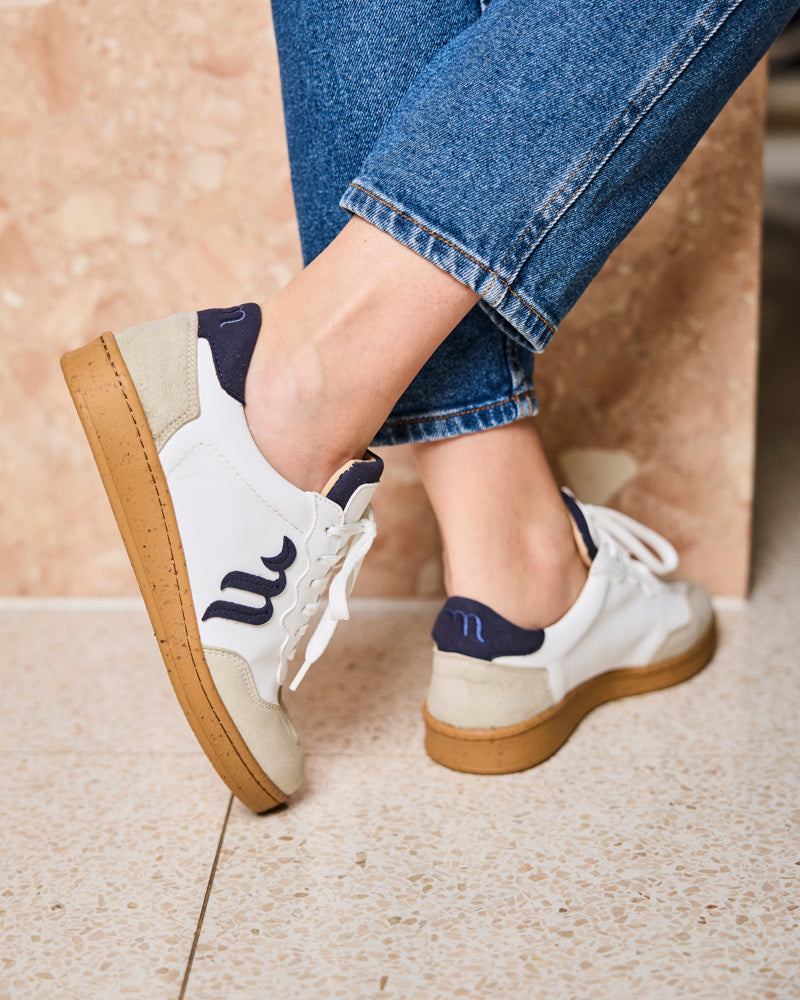 Minuit Sur Terre men vegan Sneakers Ubac White Blue