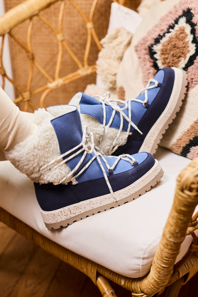 Minuit Sur Terre womens vegan Boots Joy Blue