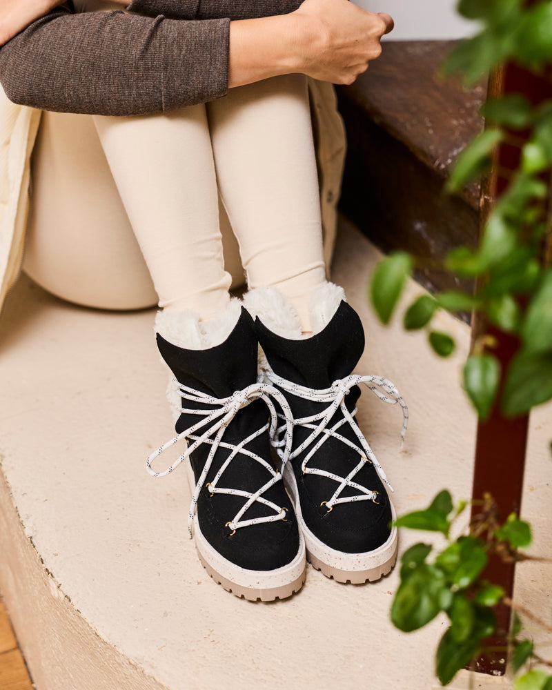 Minuit Sur Terre womens vegan Boots Joy Black