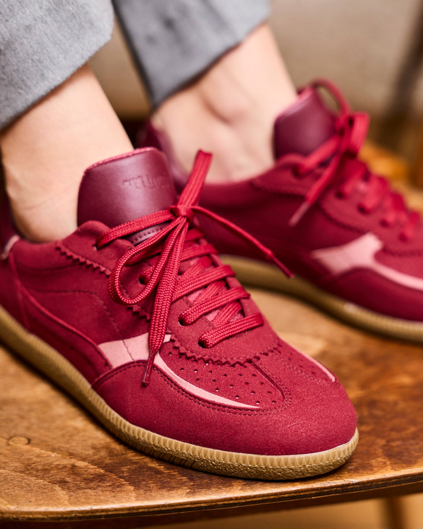 Minuit Sur Terre men vegan Sneakers Rive Rubis Red