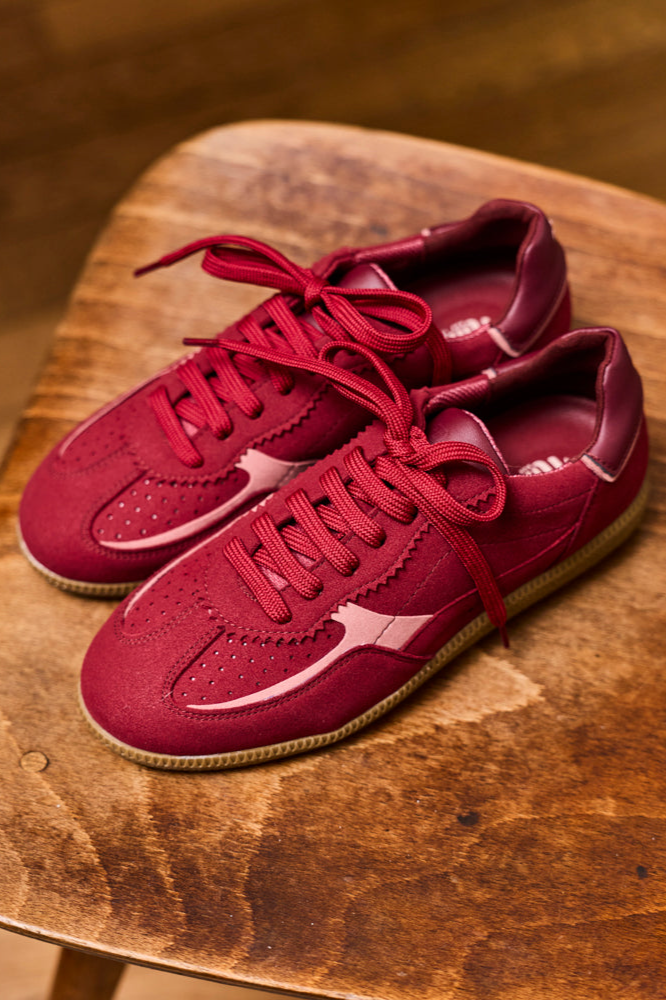 Minuit Sur Terre men vegan Sneakers Rive Rubis Red