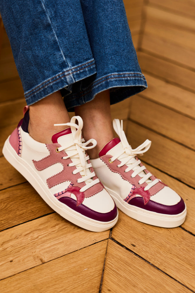 Minuit Sur Terre Damen vegan Sneaker Empreinte Lila