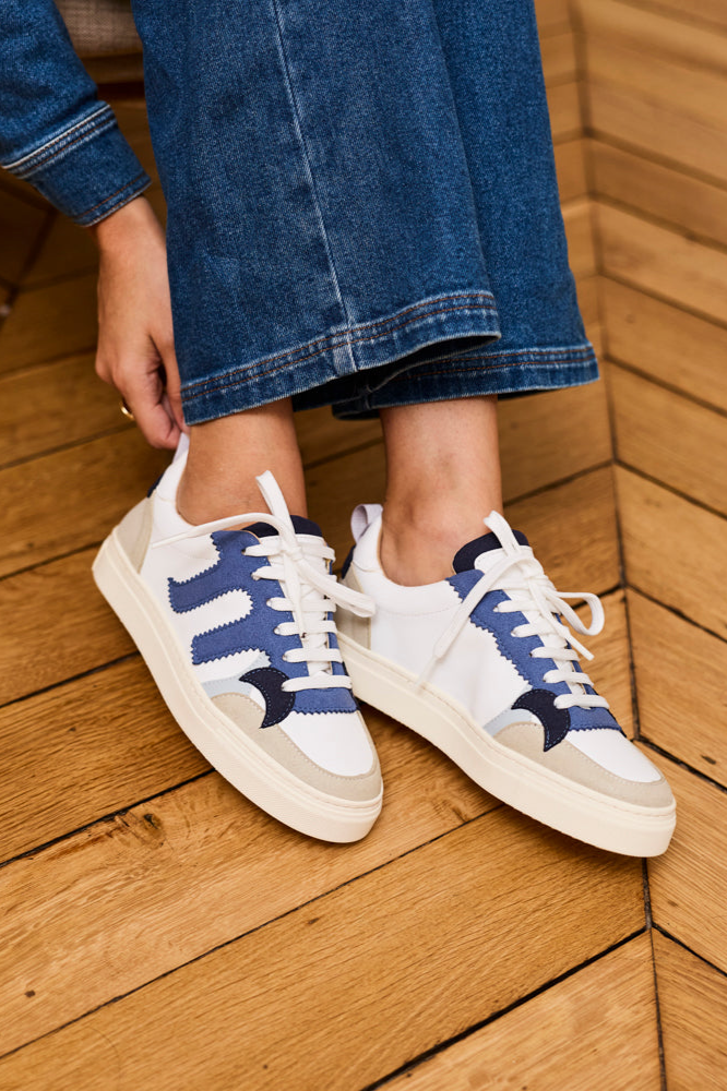 Minuit Sur Terre womens vegan Sneakers Empreinte Céleste Midnight Blue