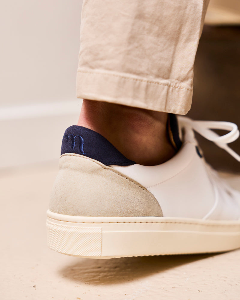 Minuit Sur Terre men vegan Sneakers Barkley White Blue