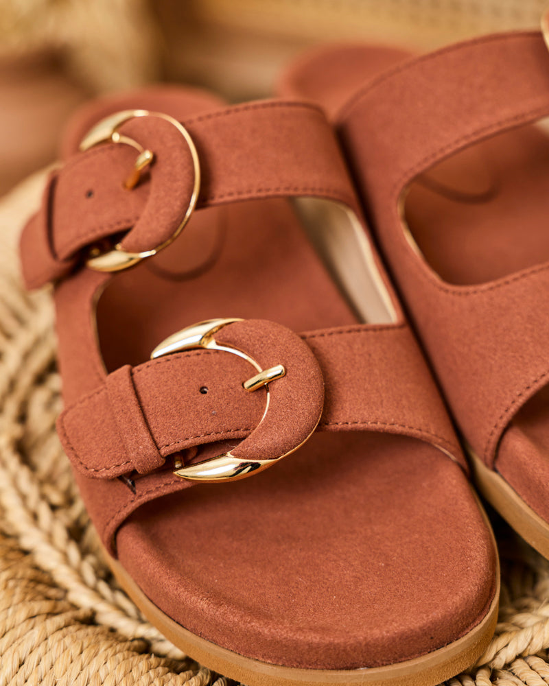Minuit Sur Terre womens vegan Sandals Camelia Cafe Brown