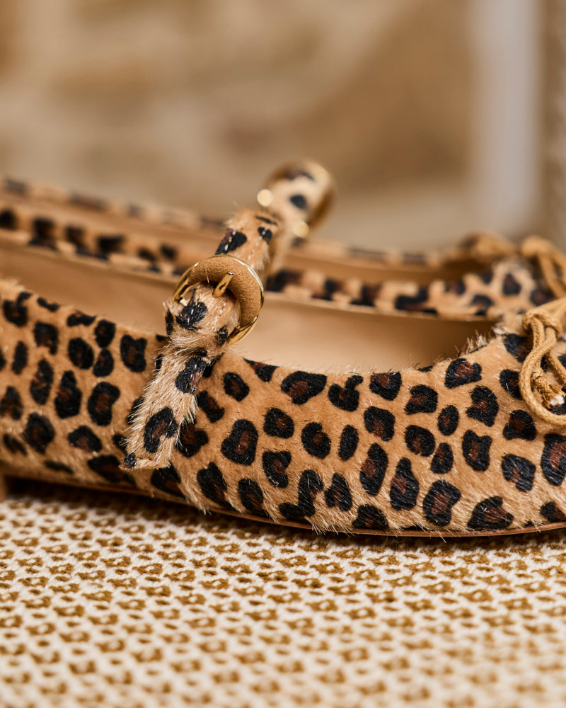 Minuit Sur Terre womens vegan Ballet Flats Silène Léo Print