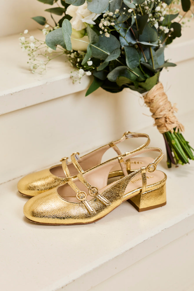 Minuit Sur Terre womens vegan Sandals Harmonie Gold