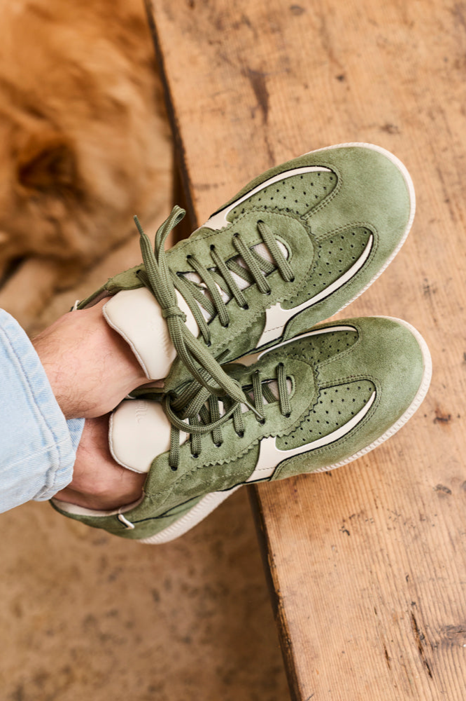 Minuit Sur Terre Herren vegan Sneaker Rive In Salbeigr&Atilde;&frac14;n