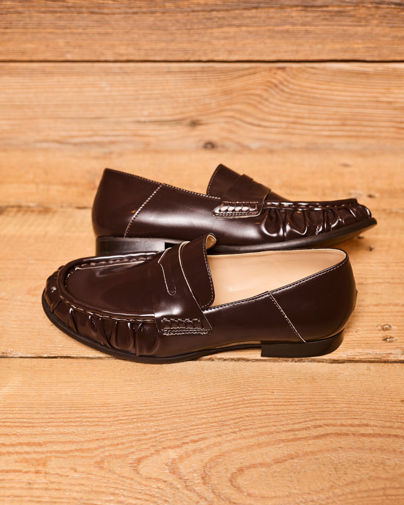 Minuit Sur Terre womens vegan Loafers Erable Chocolate