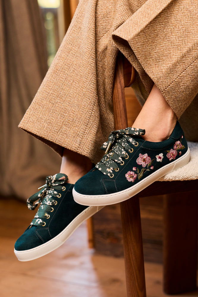 Minuit Sur Terre Damen vegan Sneaker Virevolte For&Atilde;&ordf;t Fleurie Schwarz