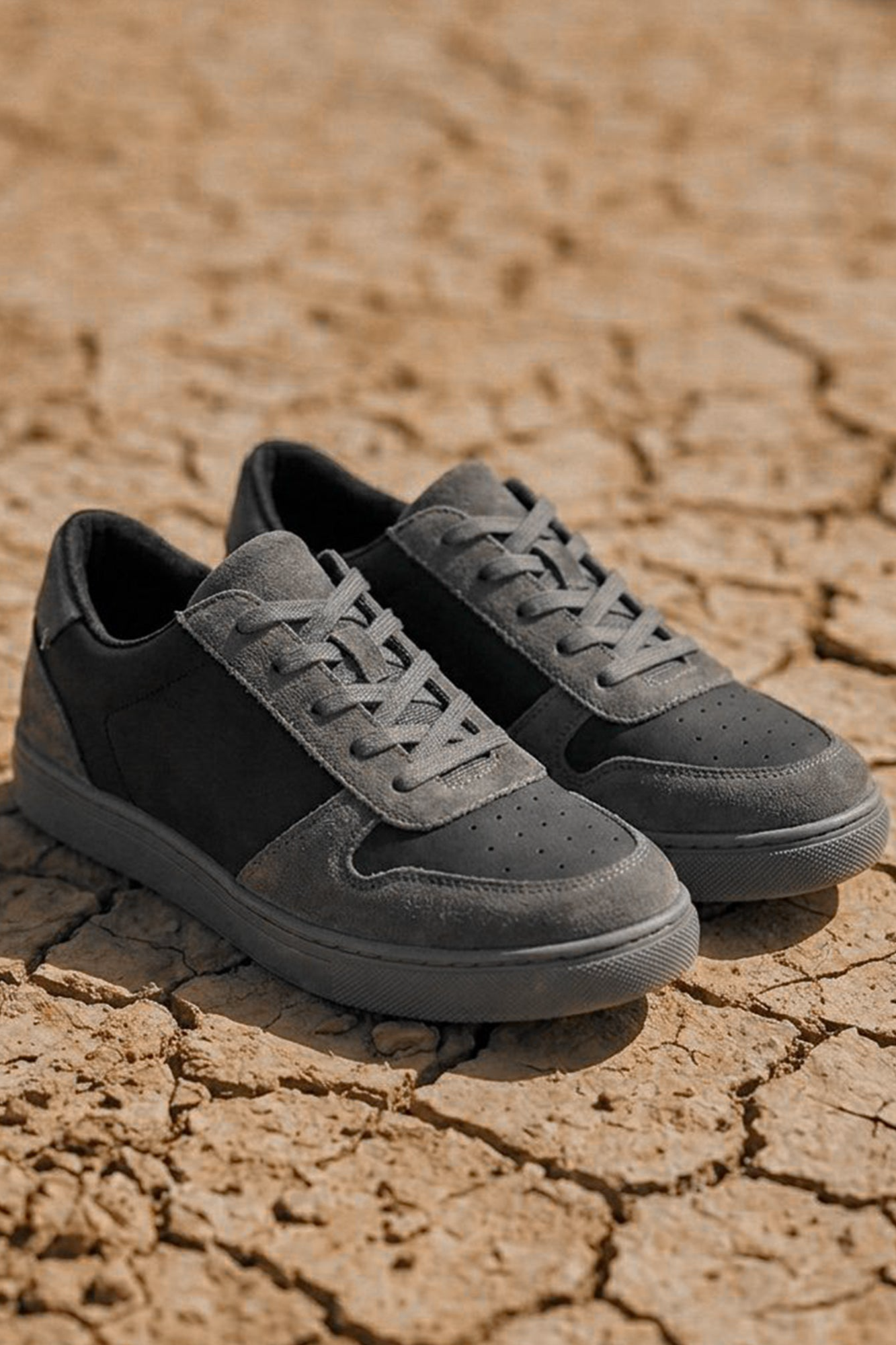 Will's Vegan Store Herren vegan Barefoot Sneaker Schwarz & Grau
