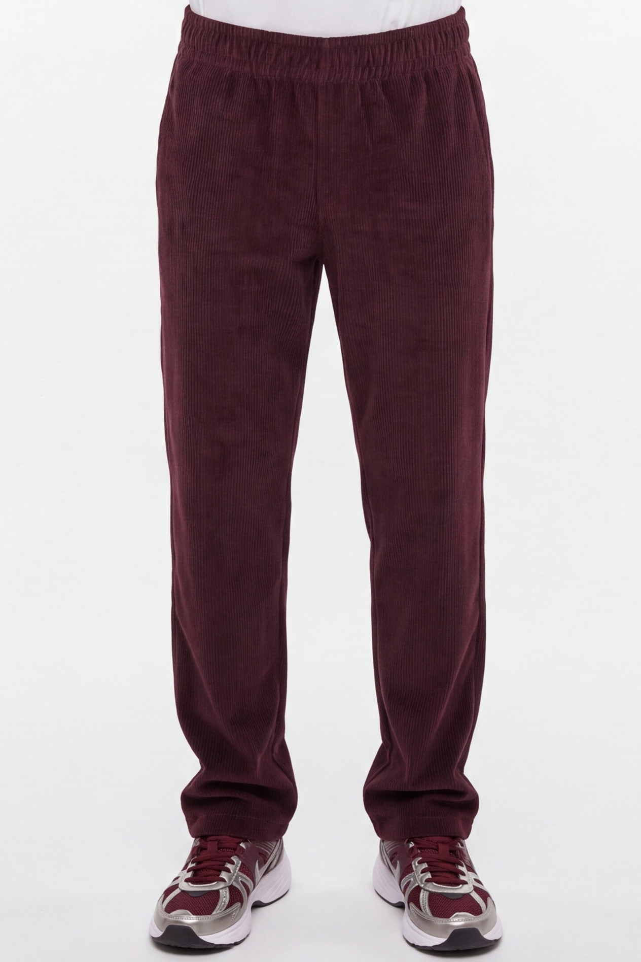 ORGANICATION Herren vegan Jogginghose Aus Cord Von Potter Burgunderrot