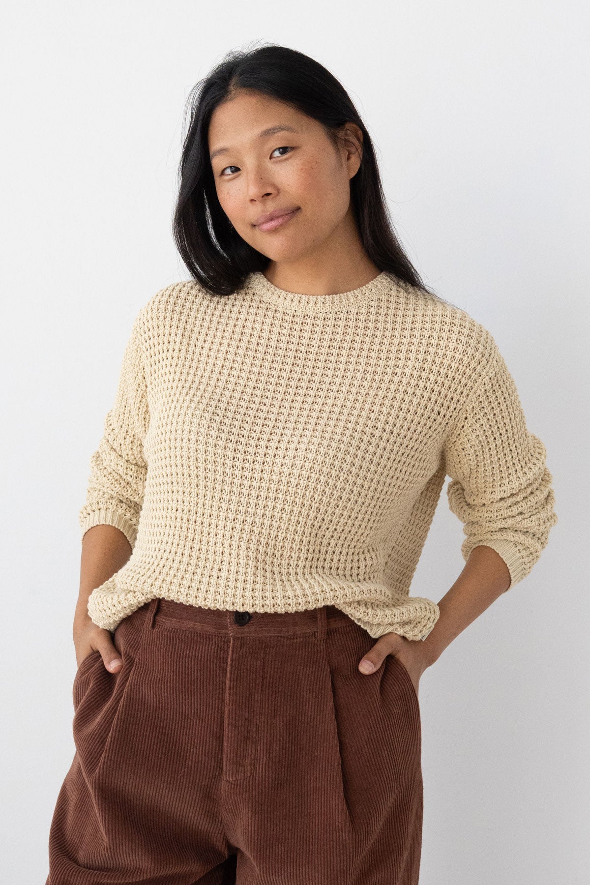TWOTHIRDS Damen vegan Pullover Teresa In Creme