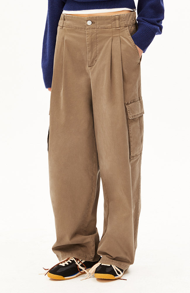 ARMEDANGELS Damen vegan Cargo-Hose Geb&Atilde;&frac14;rstet Amberwood Braun