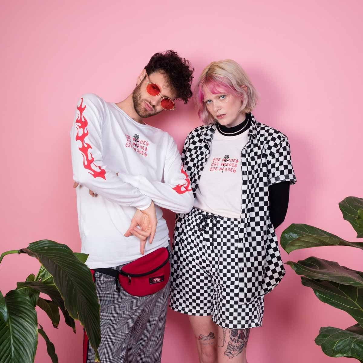 Plant Faced Clothing Eat Plants Goth Flames Long Sleeve